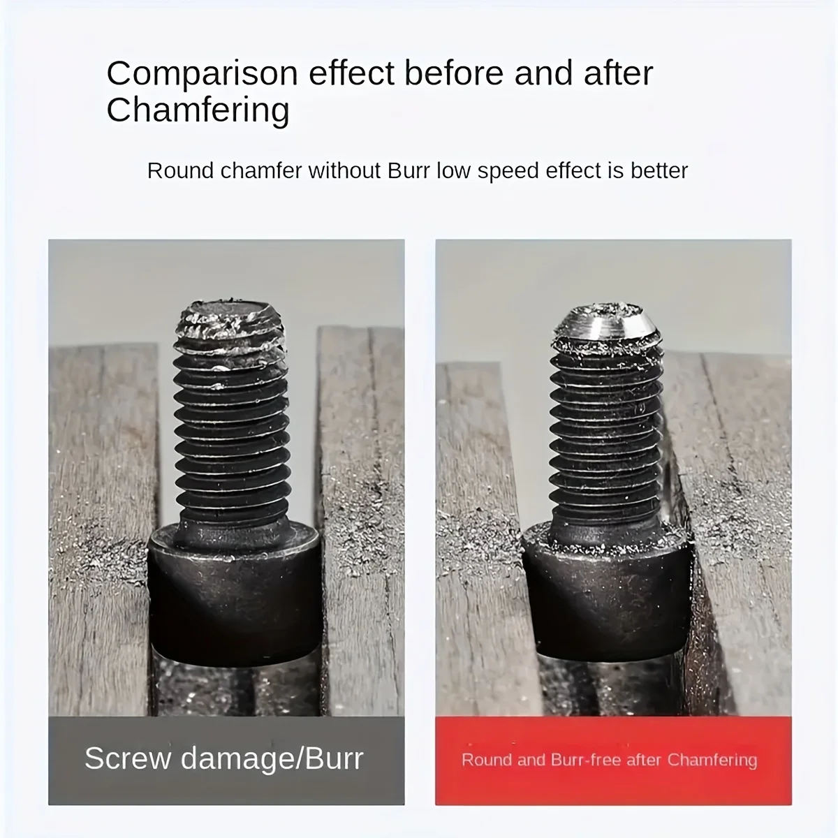 Drill Bit Screw Deburring External Chamfer Cylindrical Chamfering Knife Screw Repairer Thread Trimming Angle Bolt Repair Tool