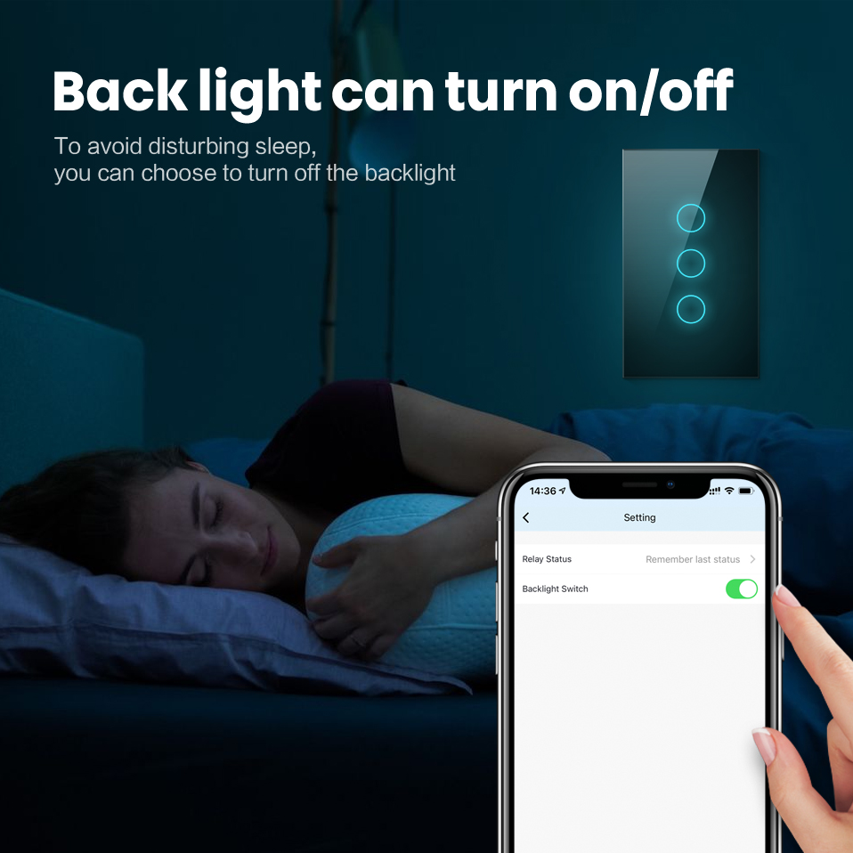 AVATTO ZigBee ウォールタッチスマートライトスイッチスマートライフ/Tuya APP リモコンは Alexa Google ホームで動作します