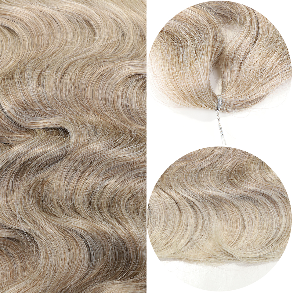 Благородные волосы, мягкие объемные волны, вязанные крючком волосы, 24 дюйма, 3 шт., синтетические косички для волос, хвост, накладные волосы, волнистые, омбре, светлые волосы, наращивание