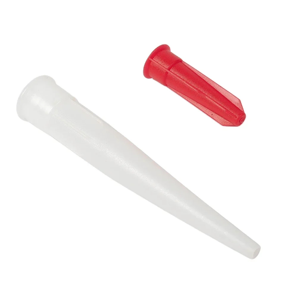 10 Stuks Reserve Siliconen Mondstuk Kit Tool Kit Hersluitbare Mastiek Cartridge Reserve Nozzles Schroef Cover Voor Breeuwen Leidingen 2025