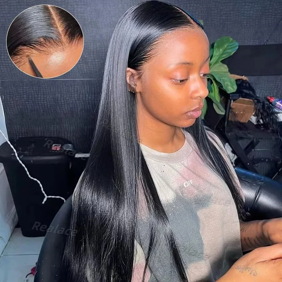Pelucas delanteras de encaje 13x6 liso de hueso, cabello humano 5x5, peluca brasileña sin pegamento, cabello humano negro transparente 13x4 Hd, pelucas frontales de encaje