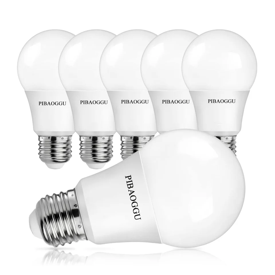 6 uds bombilla LED E27 lámparas LED 220V bombilla LED de ahorro de energía 3W 6W 9W 12W 15W 18W Bombilla 3000K 6000K para decoración del dormitorio del hogar