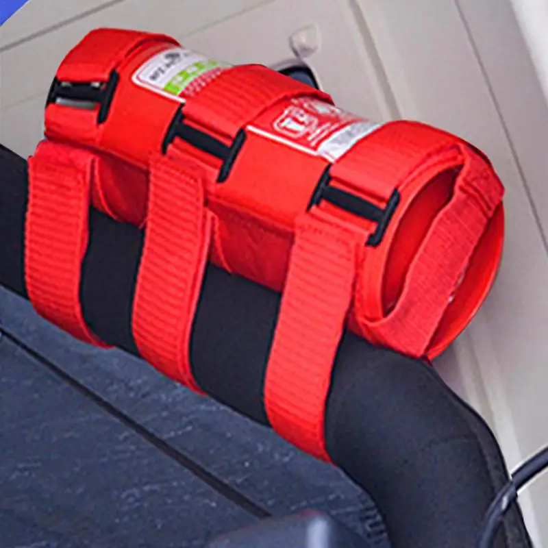 Roll Bar Fire Extinguisher Mount Adjustable Closure Fire Extinguisher Support Fixing Strap Multifunctional Mount Bracket For