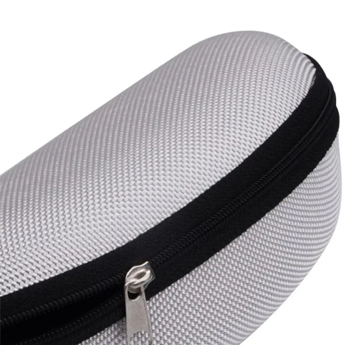 Custodia protettiva per occhiali da sole portatile da 1 pezzo Custodia rigida per occhiali con cerniera in tessuto Oxford EVA con moschettone Accessori per occhiali unisex