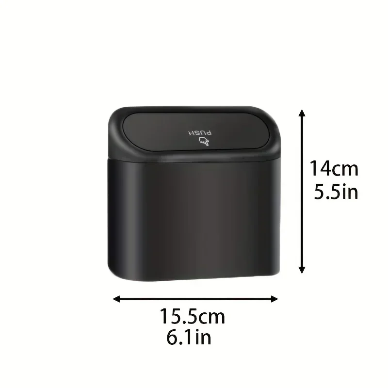 Pattumiera per auto (con coperchio), pattumiera per piccole auto, mini forniture per auto a prova di perdite