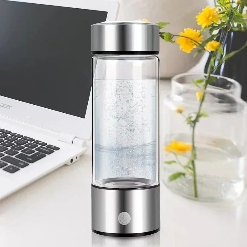 420ml 수소가 풍부한 물 컵 전기 수소가 풍부한 물 생성기 병 티타늄 품질 필터 휴대용 항산화 Lonizer