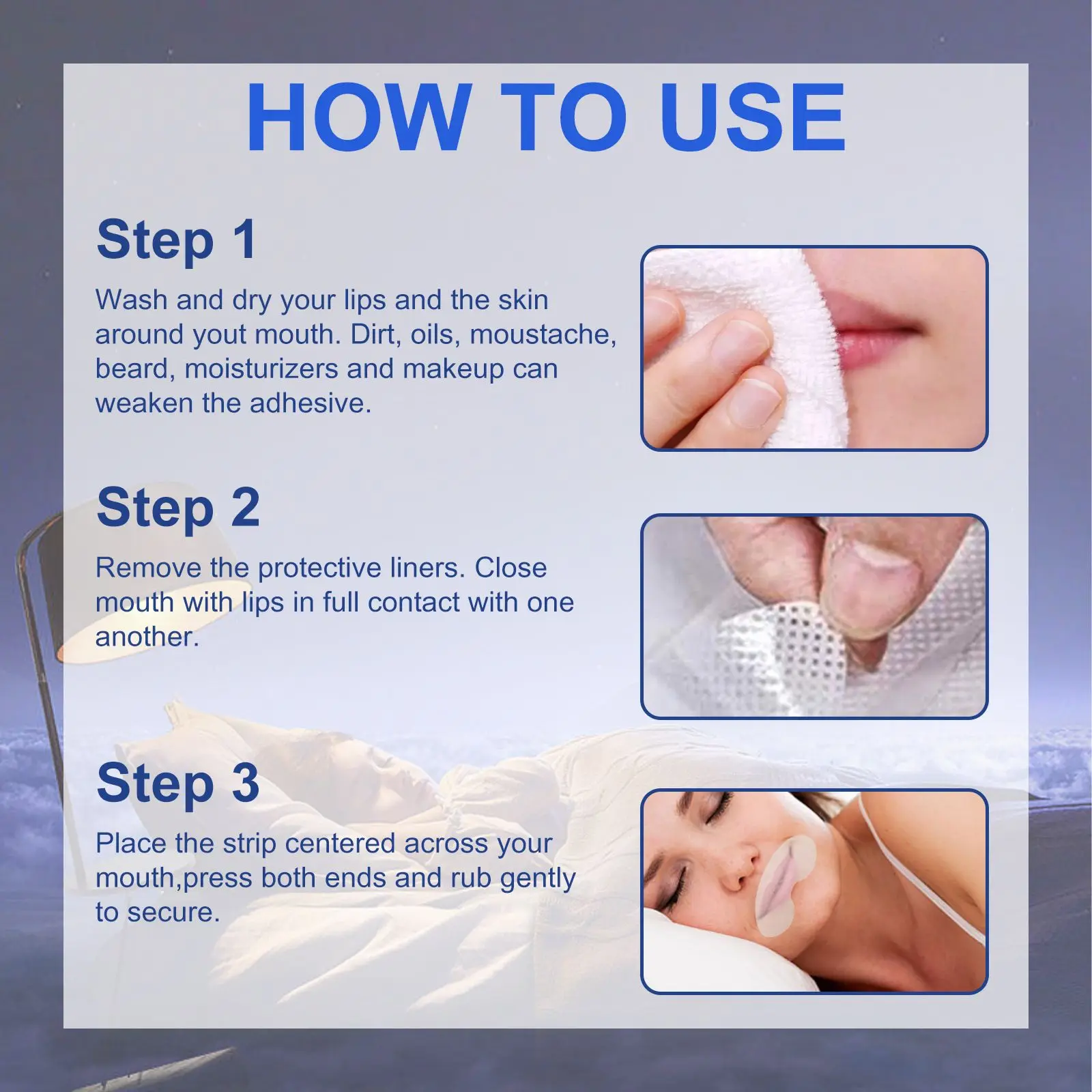 Sleep Strips Anti Snoring Patch ปิดปากหายใจ Patch เหมาะสําหรับผู้ชายและผู้หญิง 90 ชิ้น Sleep Patch