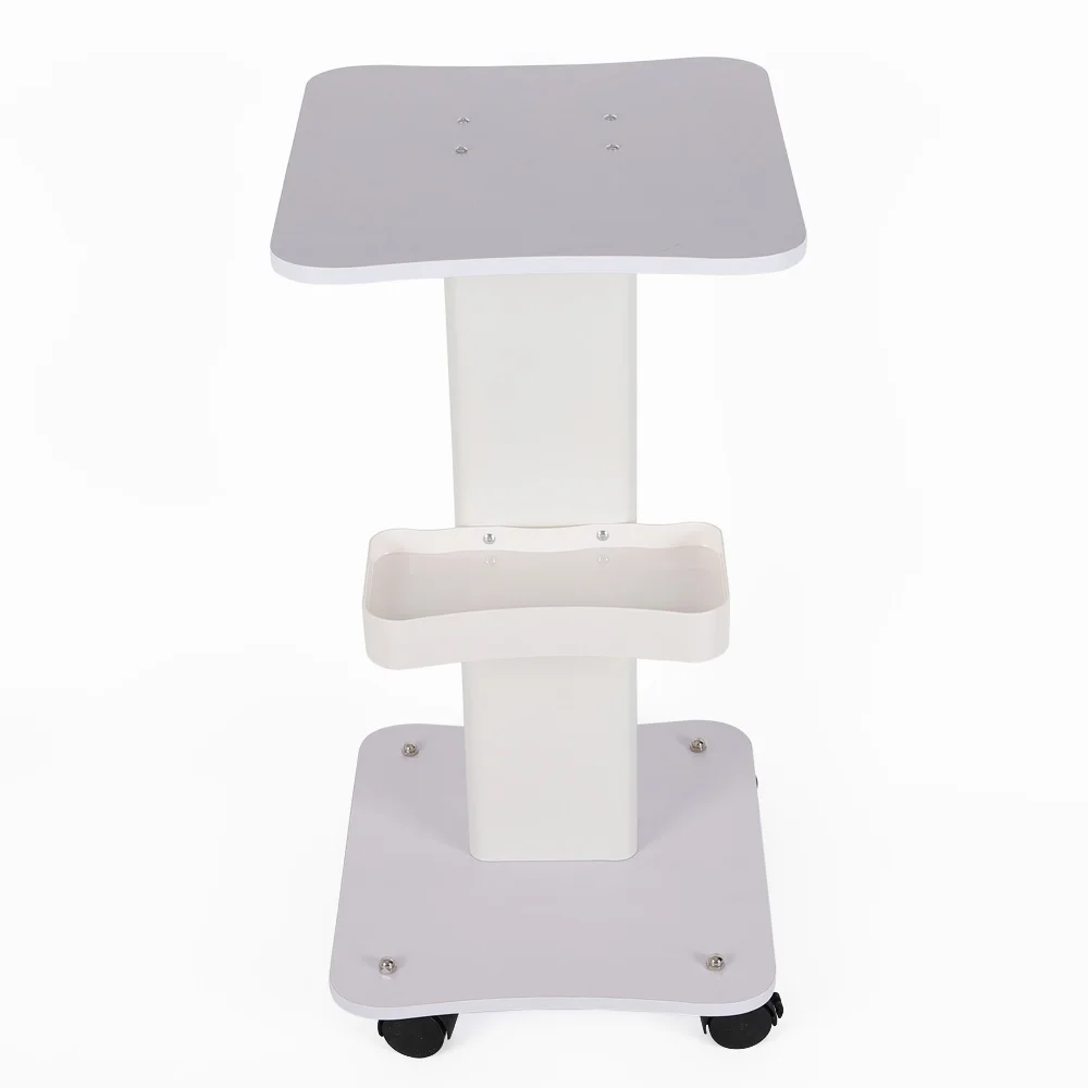 Carrello da salone con capacità di carico elevata, ruote lisce e struttura in legno-metallo resistente per strumenti e forniture di bellezza