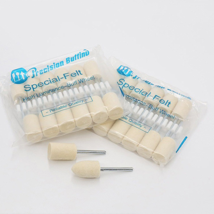 5PCS Wool Felt Mounted Polishing Buffing Wheel 2.35/3mm Shank for Grinder Drill Rotary Tools Grit 3mm/4mm/5mm/6mm/8mm/10mm/12mm