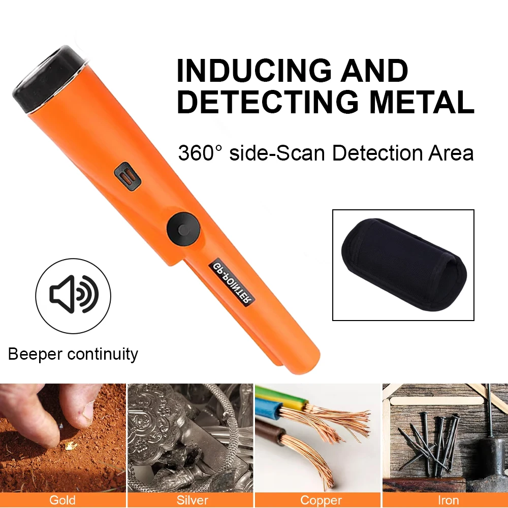 1pc haste de posicionamento portátil detector de metais subterrâneo ponteiro gp portátil à prova dwaterproof água detector de segurança de alta sensibilidade
