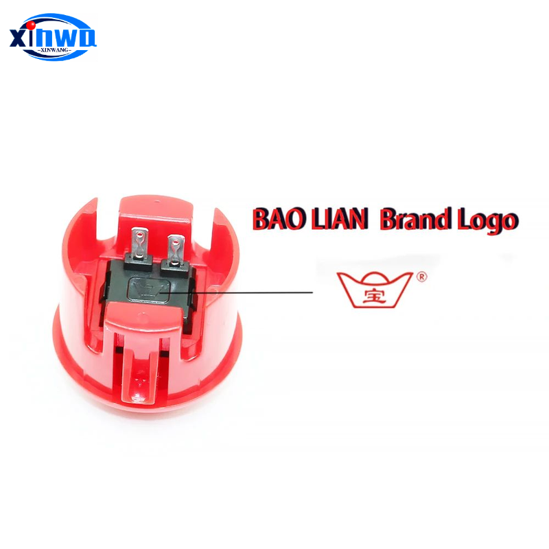 10pcs Baolian 24mm 30mm Push Button Micro Switch Game Arcade Sanwa Hitbox Controller Neo Geo Joystick Console Diy Pinball Parts