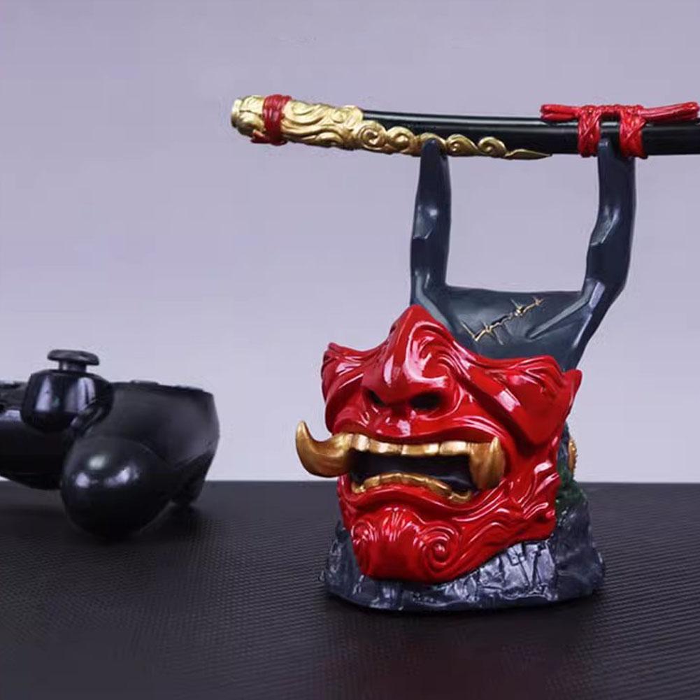 Para ghost de tsushima suporte do controlador de jogos gamepad titular controlador suporte de fone de ouvido para ps5/ps4 jogo accessorie