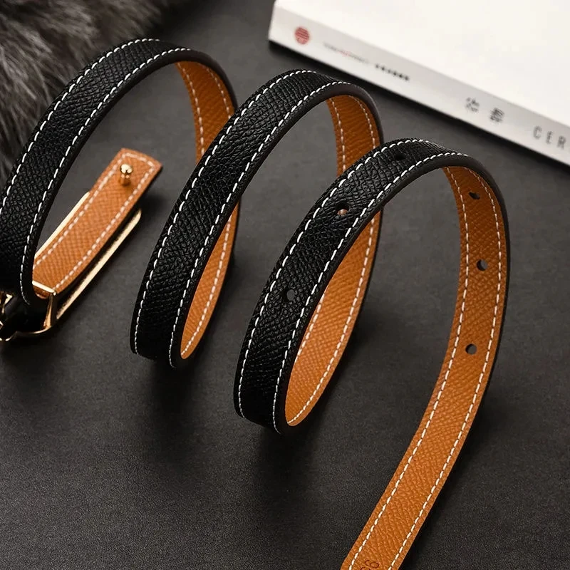 2025 Dubbelzijdig gebruik van leren damesriem versierd ins fashion jeans wilde student trend luxe design topkwaliteit merk