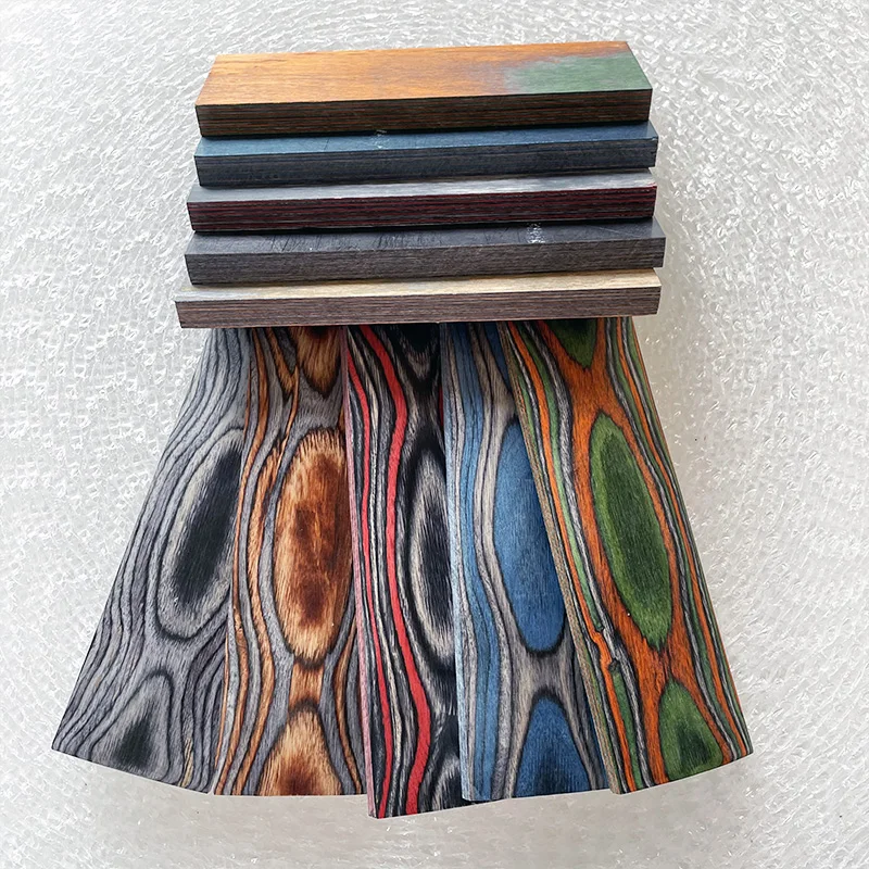 1 stück DIY Messer Griffe Herstellung Material Holz Rohlinge Farbe Holz Griff Teile Griffe Schleuder Griff Patch Material