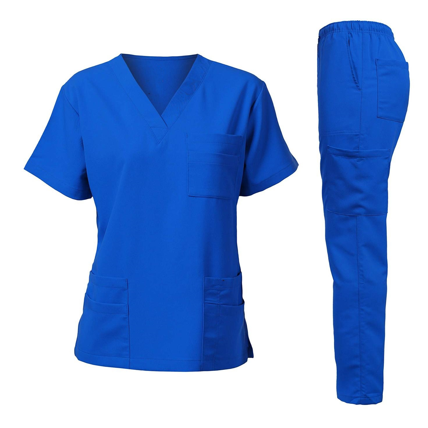 Anti rugas lavável tecido macio enfermagem esfrega uniforme hospitalar esfrega médicos topos feminino jogger esfrega conjuntos uniforme de enfermeira