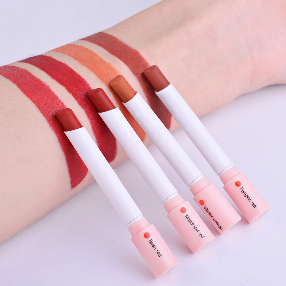 4 สีแต่งหน้าลิปสติกเครื่องสําอางชุดลิปสติก Lip Tint Lip GLOSS กันน้ํา Maquillaje Matte Long Lasting Make Up Pomade ชุด
