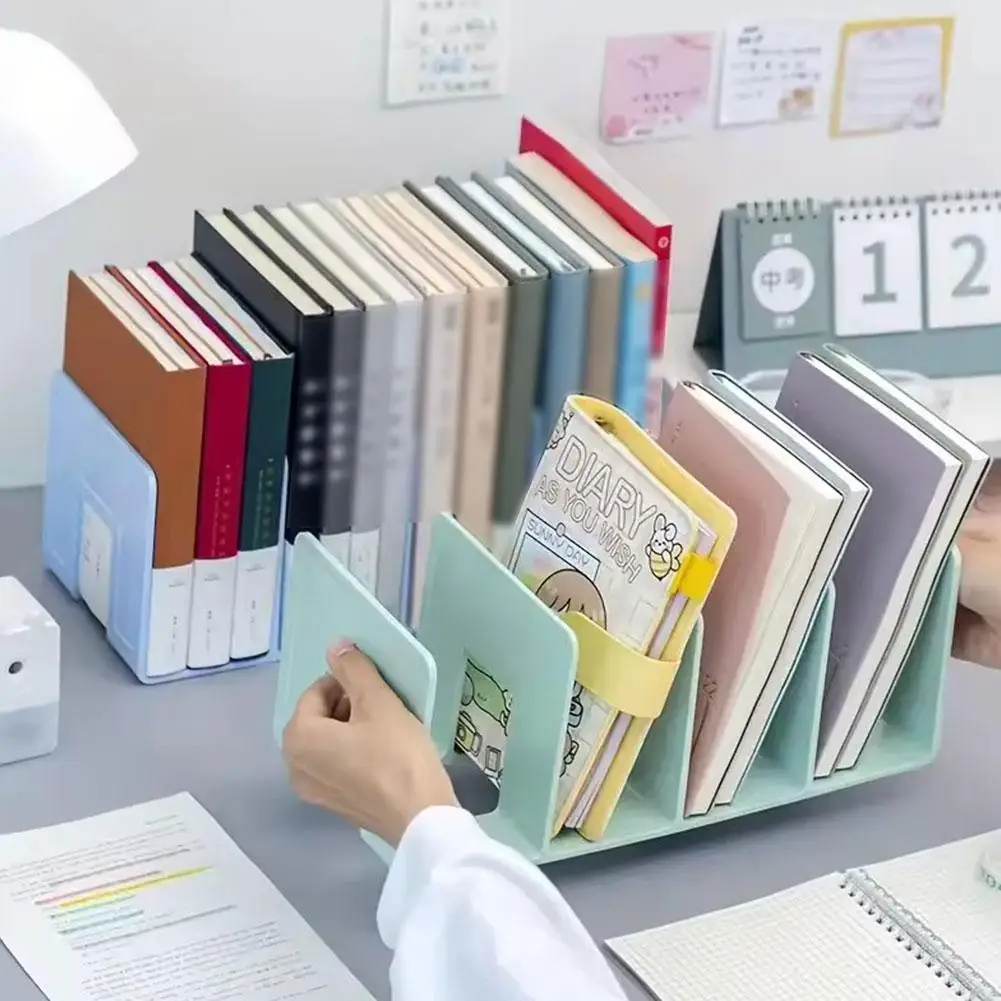 Bookends Stand Bookshelf Desktop Decor Storage Rack Bookend Book Holder School Stationery Office Desktop File Organizer