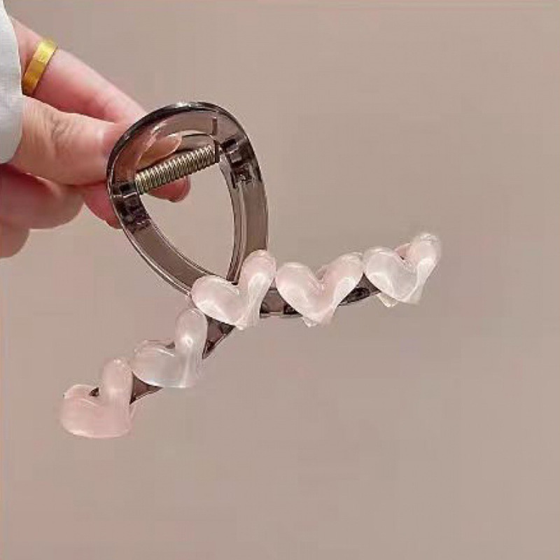 Clipe de amor feminino, cor de geleia coreana, faixa simples para a cabeça, clipe de cabelo floresta, elegante e fresco, novo, 1pc