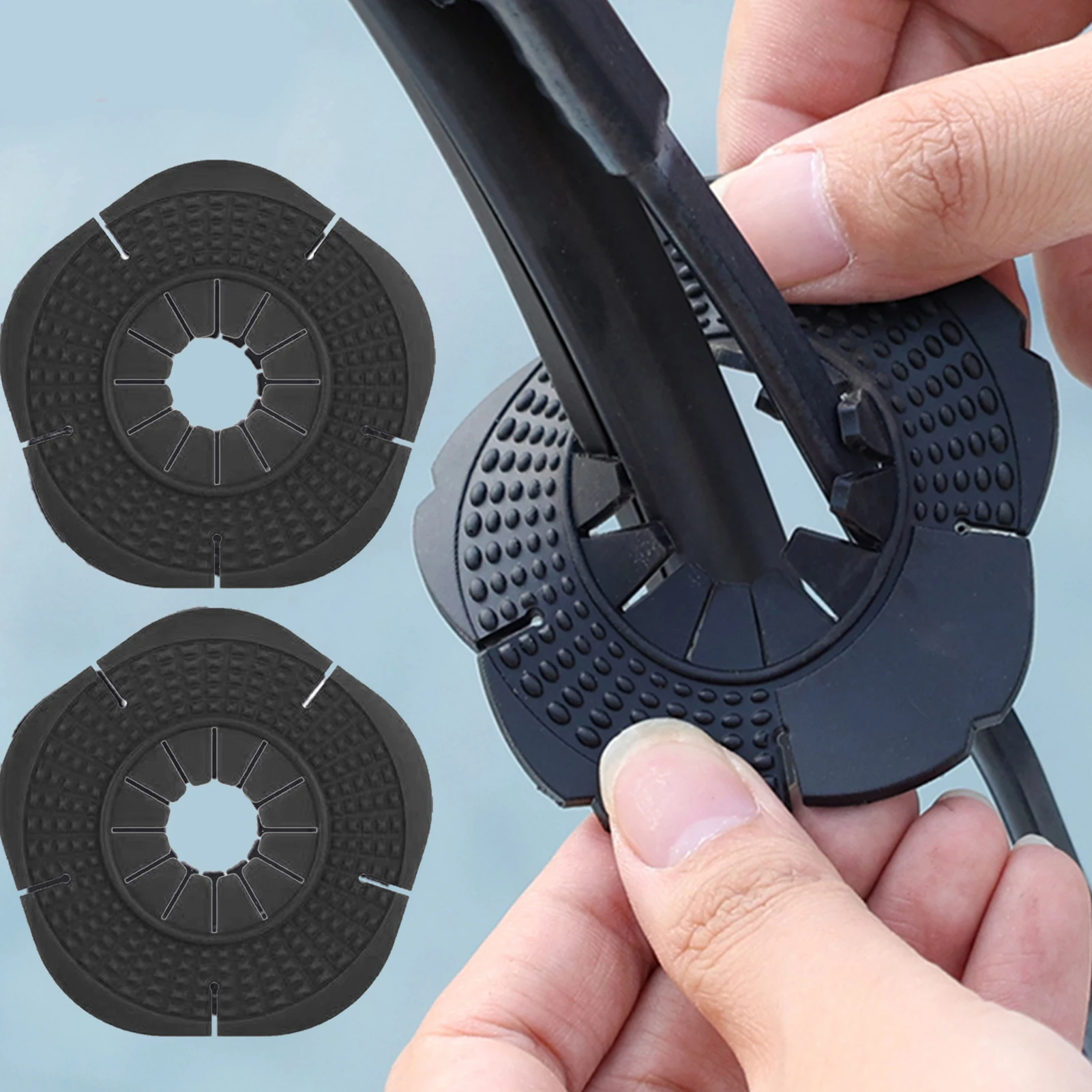 2PCS Durable Car Windshield Wiper Hole Protective Cover Wiper Dustproof Protection Bottom Sleeve Leaves Debris Prevention Cover