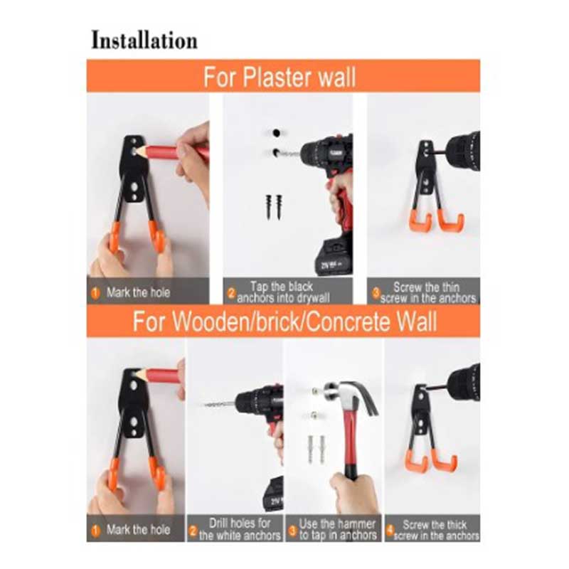 จักรยานโรงรถ Heavy Storage Hook ฮาร์ดแวร์โกดัง Strong รับน้ําหนักขนาดเล็ก/กลางสแควร์ Hook เครื่องมือเก็บผนังตะขอโลหะ