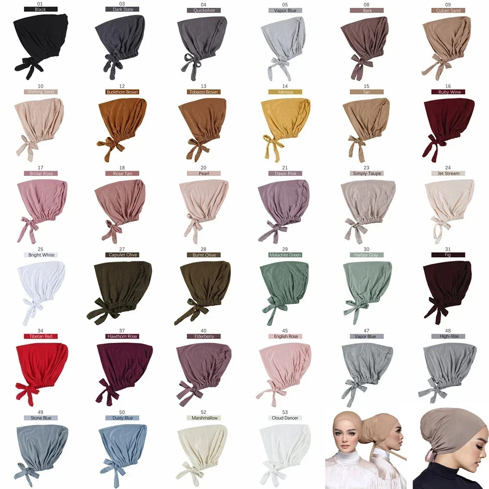 Jersey macio modal muçulmano turbante chapéu interno hijab bonés islâmico underscarf gorro índia chapéu feminino headwrap turbante mujer