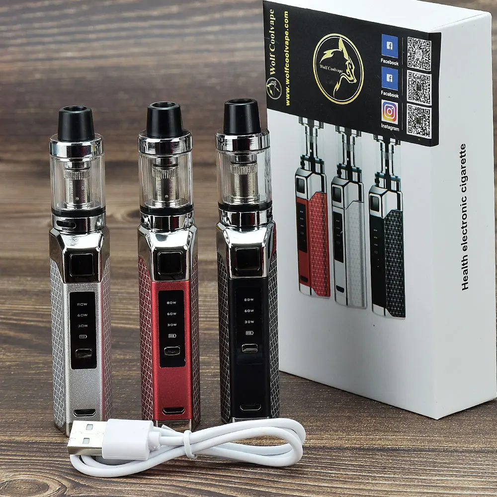 80W Vape Mod Starter Kit Box Mod Kit 1800Mah Vape Pen Vaper Verdampfer Vape Pen Elektronische Zigarette Mod Kit E-Zigarette Kit