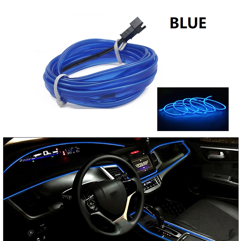 Ambiento de coche El cable LED USB Flexible neón luces interiores montaje RGB luz para decoración automotriz accesorios de iluminación