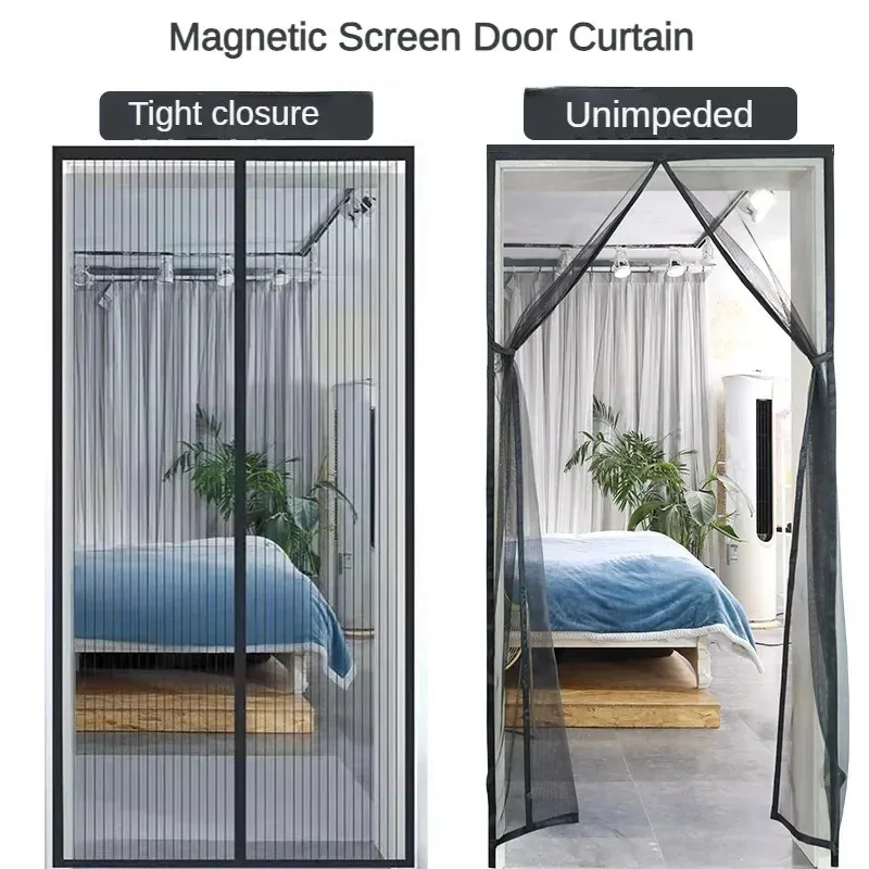 Window Mosquito Curtain, Gauze Window Screen, Automatic Door Lock, Home Ventilation Curtain, Magnetic Mesh Cover