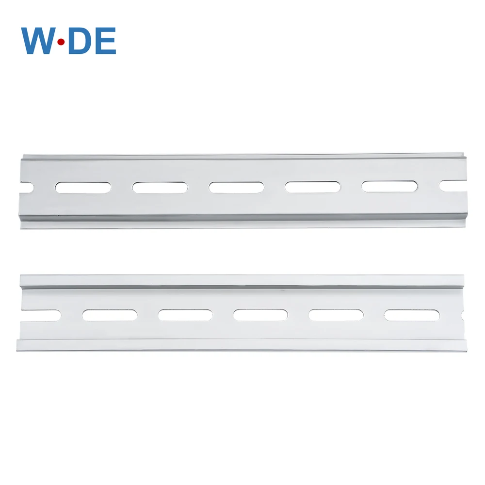 1 pieza de carril Din de aluminio para relé de bloque de terminales C45 DZ47 espesor 1,5mm NS35 Material de aluminio 35mm tipo Universal