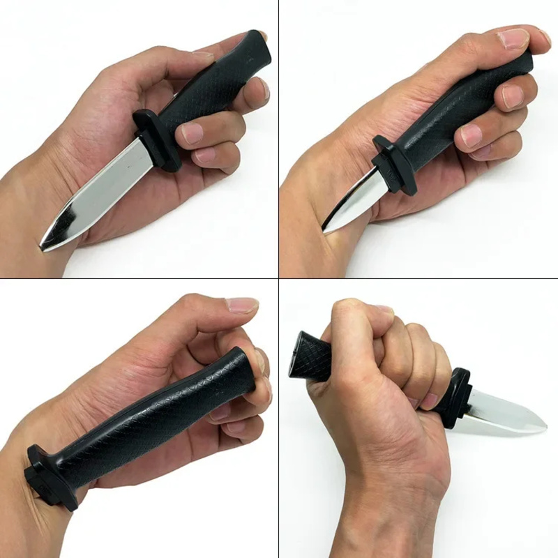 Cuchillo de broma retráctil, accesorio de comedia de plástico inofensivo para adultos y niños, regalo de truco de magia de broma