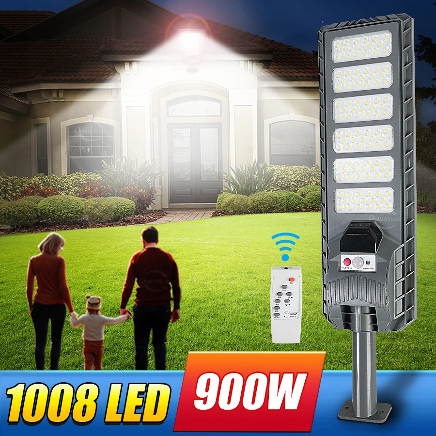Lampa Solarna z Czujnikiem IR i Pilotem, Wodoodporna IPX65, 150° Szeroki Kąt, Demontowany Design, Zasięg 10m, Ładowanie o 50% Wydajniejsze
