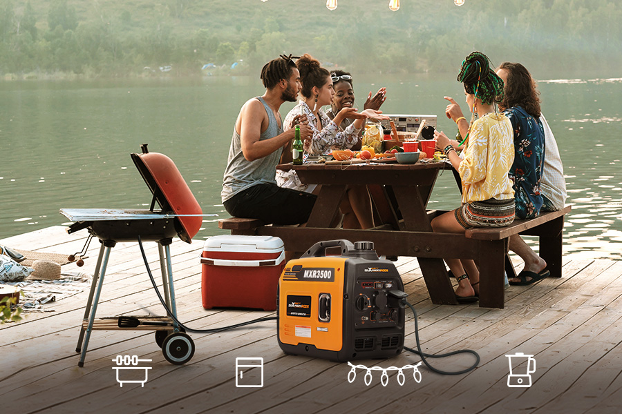 Kompakter, leistungsstarker, tragbarer 3500-Watt-Inverter-Generator, leicht, super leise für Wohnmobile