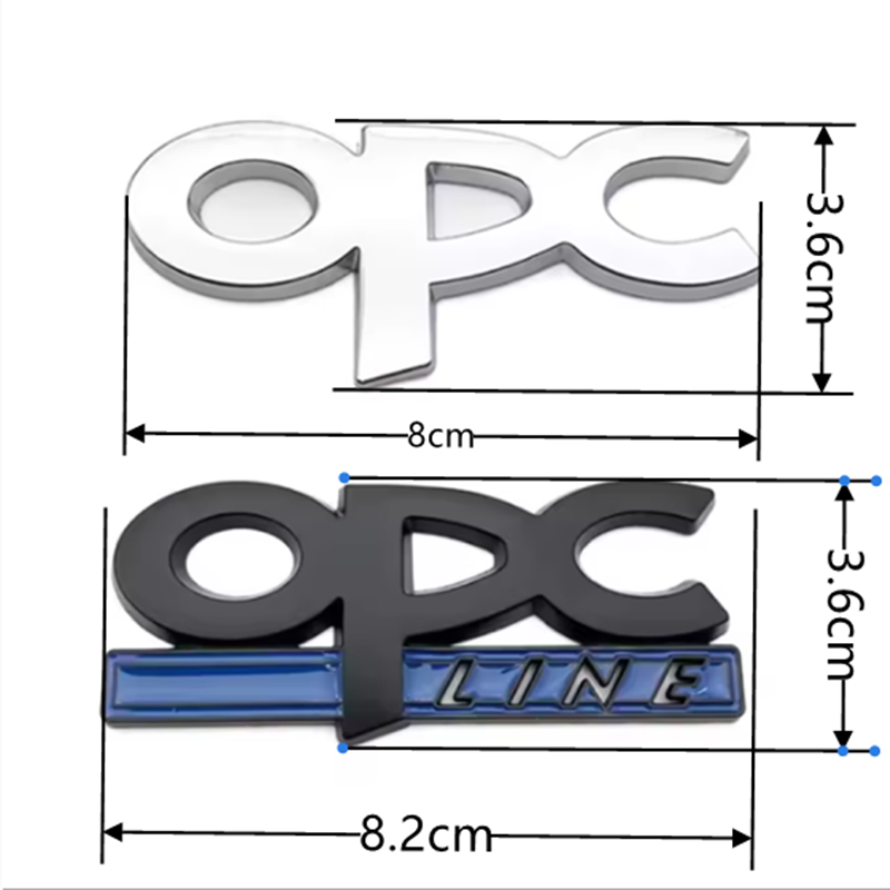 フロントグリルバッジテールステッカー,opcラインエンブレム,opel astra g h j k f corsa d zafira b insignia mokkaのロゴ,リーガルアクセサリー