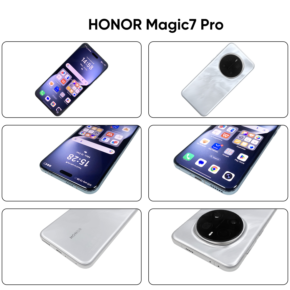 【Première mondiale】 Version mondiale HONOR Magic7 Pro 5G Smartphone Magic 7 Pro Snapdragon 8 Elite 120Hz écran OLED 100W Charge rapide