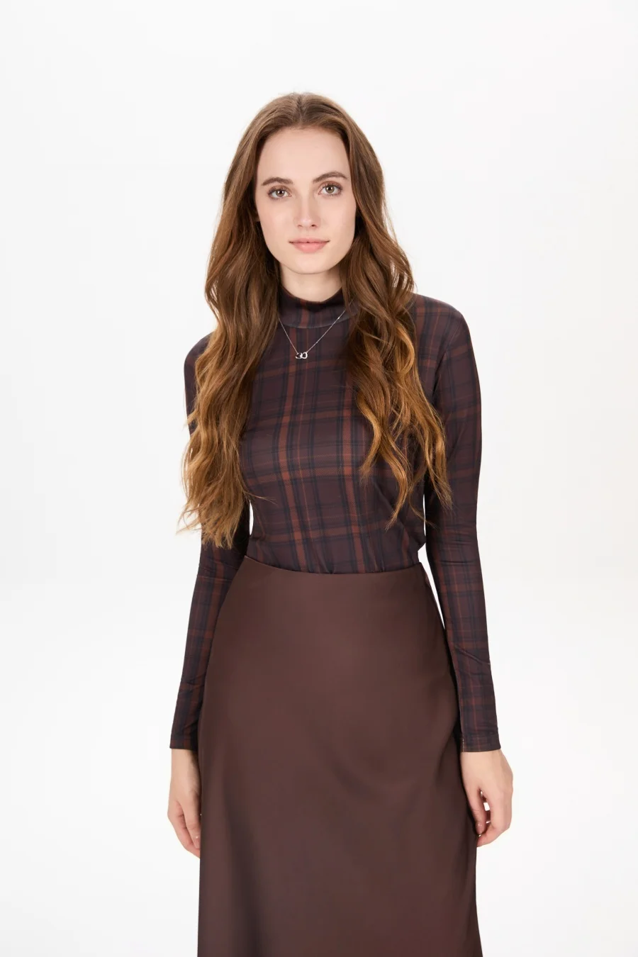 AS AW25 falda clásica de satén de alta calidad falda de cintura ajustable ropa de mujer para todas las estaciones