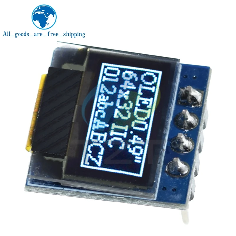 Tzt 1/5 pces 0.49 Polegada display oled módulo lcd branco 0.49 "tela 64x32 i2c interface iic ssd1315 driver para arduino avr stm32