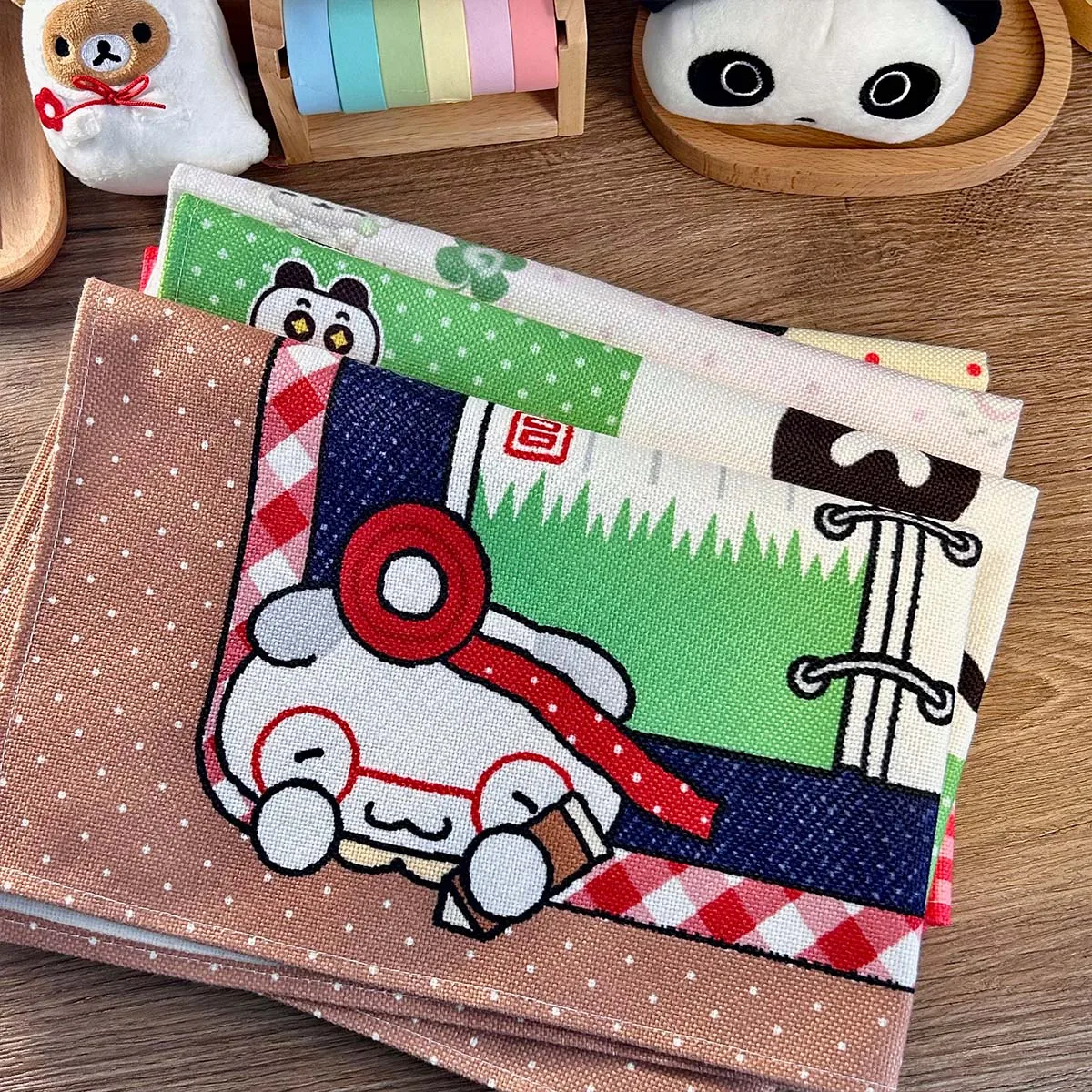 WAKAWAKA Cute Table Mat for Scrapbooking Deco Kawaii Notebook Decoration Table Clothes Cartoon Panda Clover Design