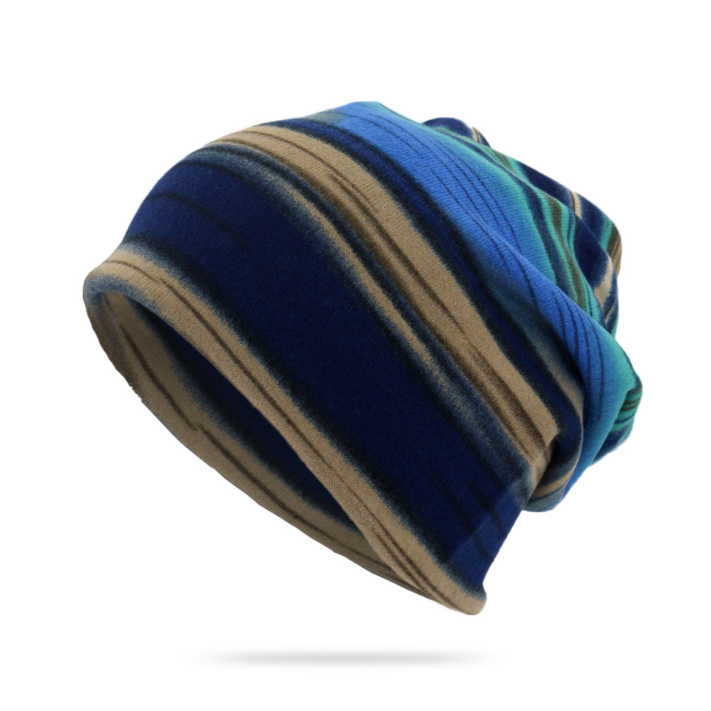 Jesień Zima Tie-Dye Ciepłe Czapki Dla Kobiet Mężczyzn Hip Hop Beanie Skullies Fordable Adult Outdoor Soft Casual Bonnet Skullcaps Unisex
