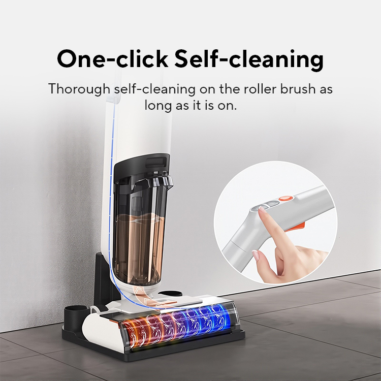 ILIFE W90 무선 습식 건식 스마트 걸레 세척, 5500Pa 흡입, 1 분 셀프 클리닝, 대형 듀얼 워터 탱크