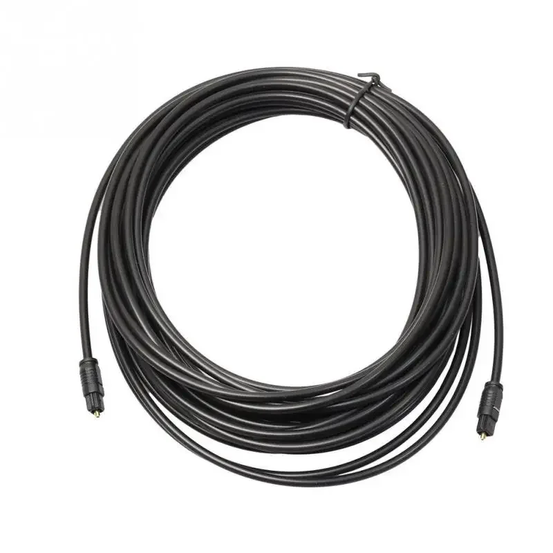 Yq novo cabo banhado a ouro spdif md dvd de alta qualidade 1m 1.5m 2m 3m 5m para toslink cabo de áudio óptico digital banhado a ouro