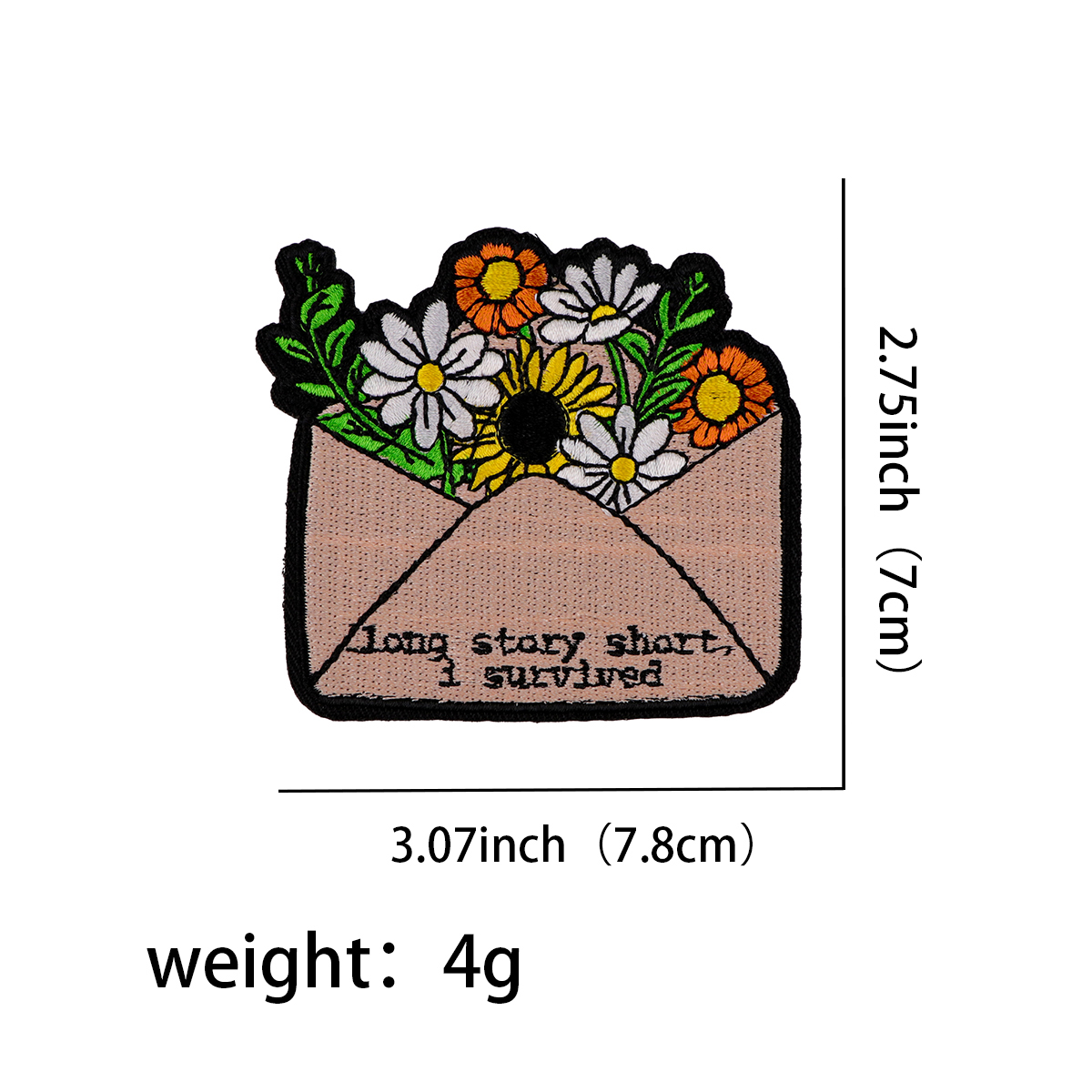 Lange Geschichte kurze Patches auf Kleidung Sänger bestickte Patches Blumen nähen Abzeichen Eisen auf Patch DIY Kleidung Zubehör