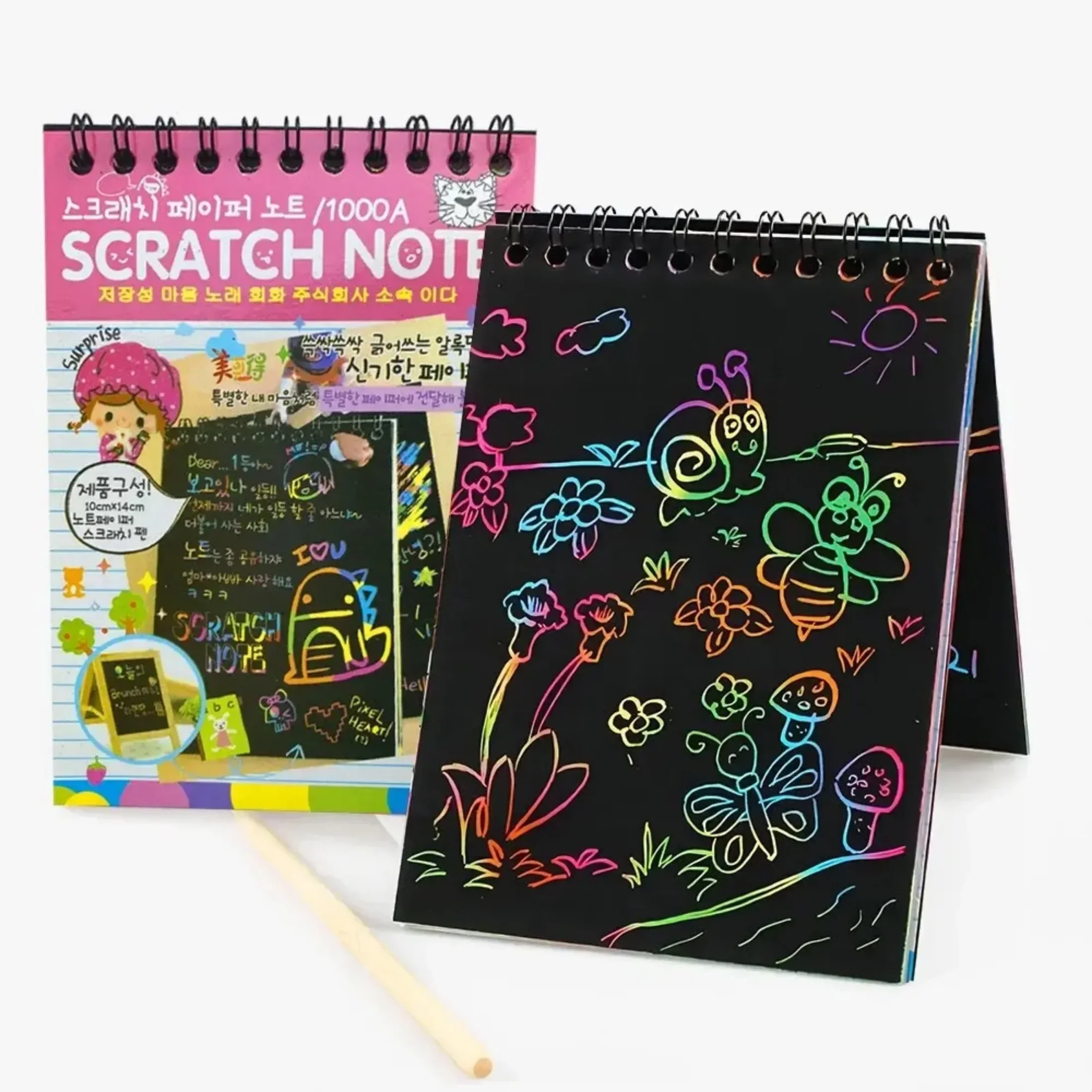 10 แผ่นเด็ก Scratch กระดาษวาดภาพวาดกระดาษ Creative Scratch กระดาษวาดภาพชุดสีดํา Scratch It Off กระดาษ