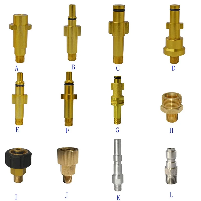 Kim Loại Adapter Đầu Phun Tạo Bọt Xốp Máy Phát Súng Đạn Xốp Cao Áp Xà Phòng Sữa Rửa Mặt Foamer Cho Kính Cường Lực Galaxy J5 Prime Hiệu Nillkin Karcher Huter Đồng Hồ Đo Máy Phun Áp Lực Lavor