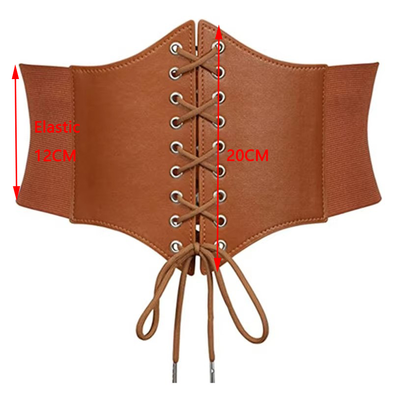 Kobiety gorset pas Cummerbunds z rozciągliwą talią, szeroka pasy moda Casual luksusowe sukienka markowa zasznurować luźne mocno klatki piersiowej talia AL101