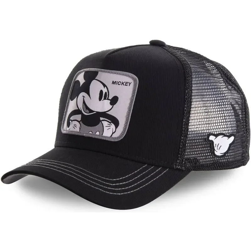고품질 디즈니 스타일 애니메이션 만화 Snapback 코튼 야구 모자 남자 여자 힙합 아빠 모자 트럭 메쉬 모자 Dropshipping