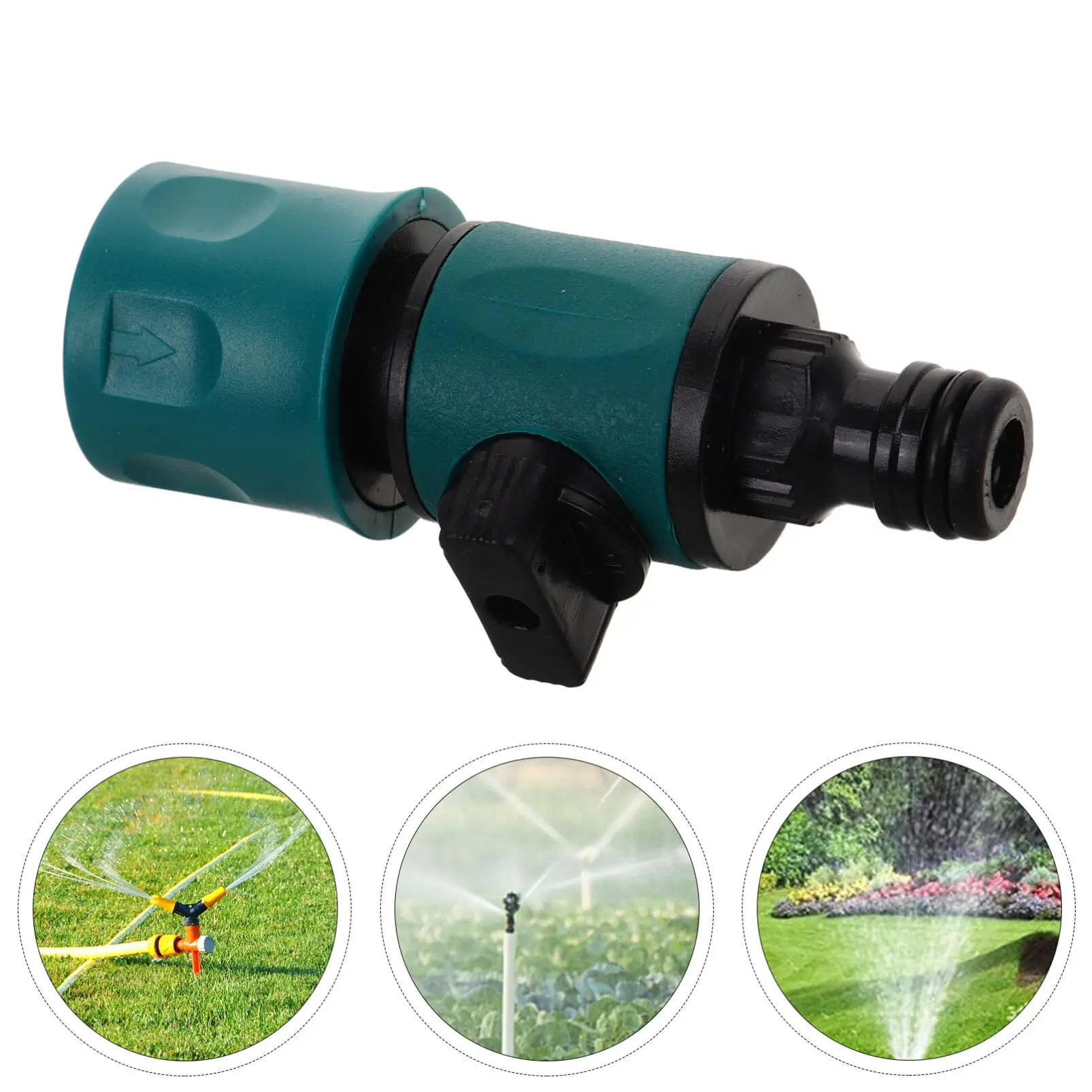 สวนท่อท่อ In-Line ก๊อกน้ําแตะปิดวาล์วรดน้ําชลประทาน Quick Connector พร้อมวาล์ว Garden Gadget