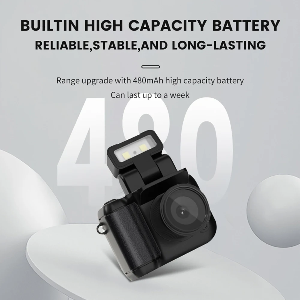 Y4000 Mini Camera With Screen HD 1080P Portable Retro Ultra Compact Mini Camera Video Recorder With Flash Lamp And Battery Dock