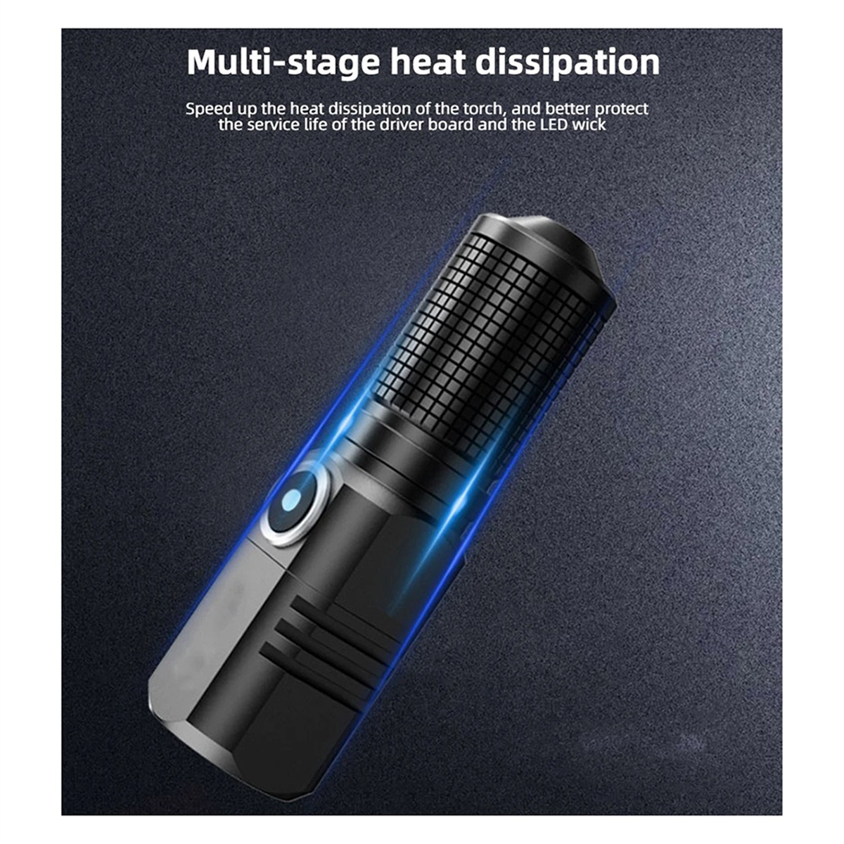 A72P 10000 Lumens Mini Lanterna LED XHP50 USB Recarregável Bateria Embutida 3 Modos de Luz Portátil Tocha Lâmpada Shot-1000mah