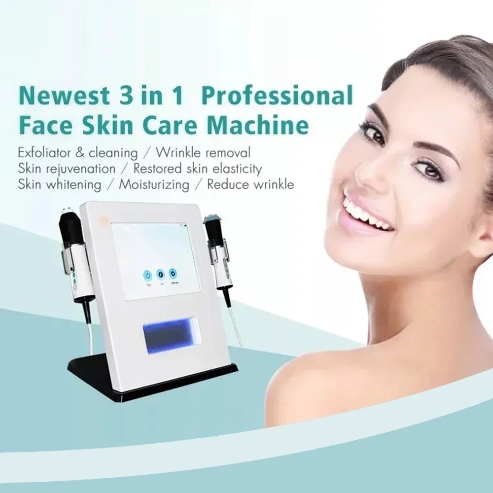 3-in-1 Hydrofacial Beauty Machine Sauerstoff-Hautverjüngungs-Gesichtsstraffungsgerät zur Hautaufhellung CO2-Blase + Ultraschall