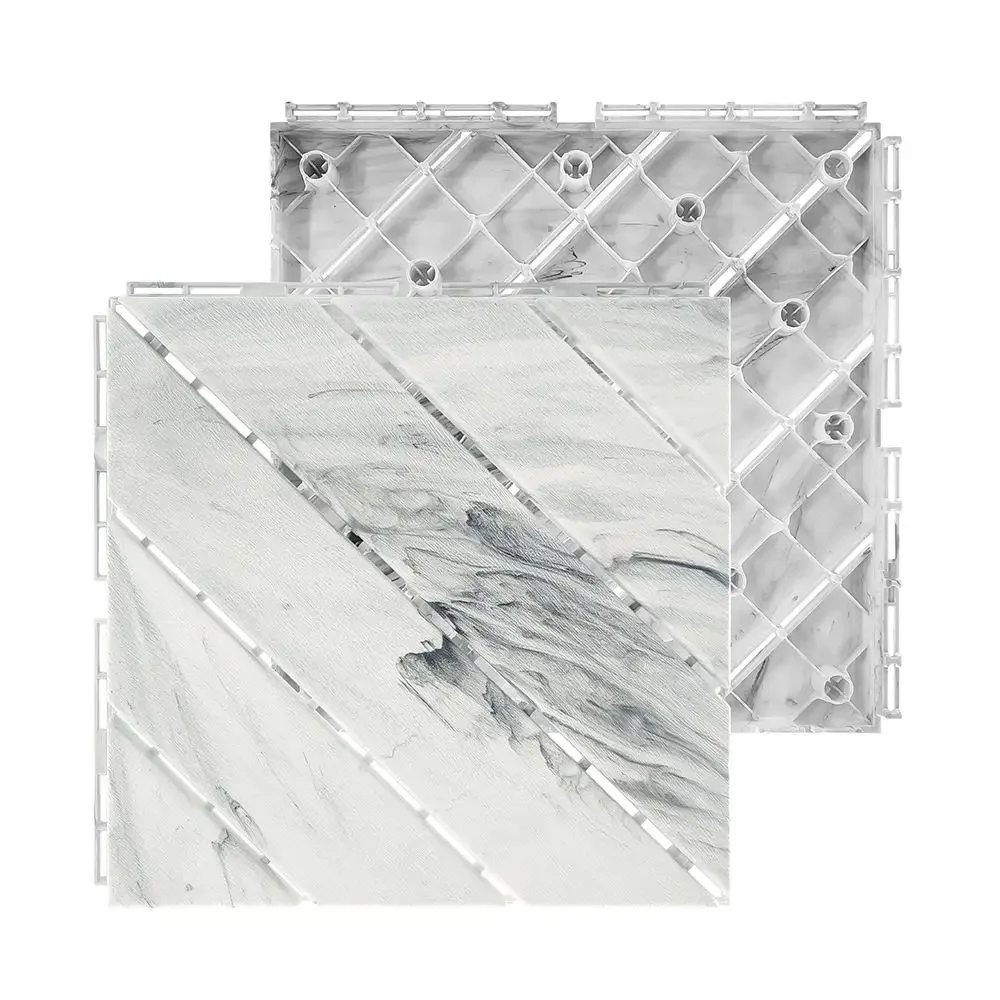 พลาสติกประสานกระเบื้องดาดฟ้า, ดาดฟ้าหินอ่อนระเบียงสําหรับลานสวนระเบียงลาน, ทุกสภาพอากาศ, Dark Gr